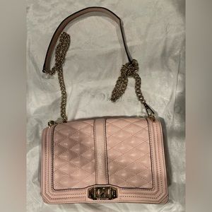 Rebecca Minkoff pink quilted leather shoulder bag